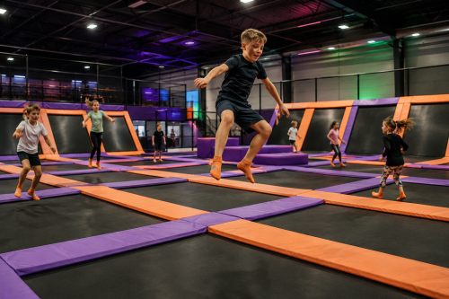 AV-System für einen Trampolin-Park